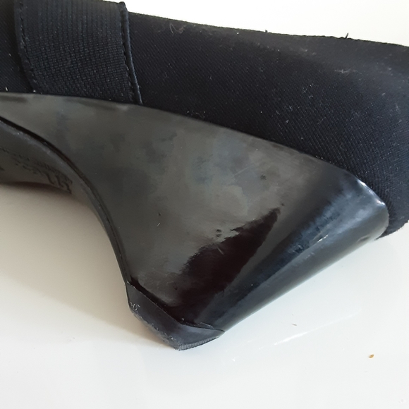 Anne Klein Black Matt iFlex Wedge Heels - Picture 9 of 12